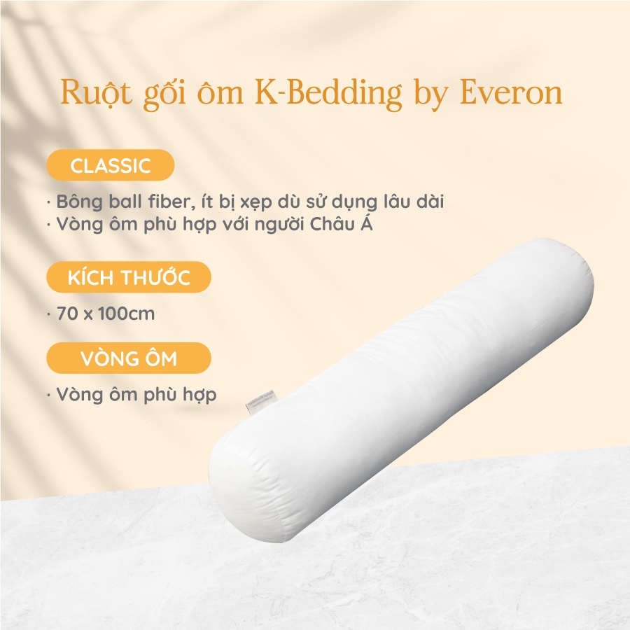 Ảnh Ruột gối ôm K-Bedding by Everon - Trắng nhiều kích thước (1 cái) 3