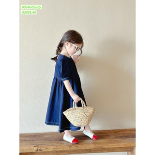 (Ảnh thật) Đầm Váy bé gái. Đầm jean dáng dài xoè cho bé gái 10-40kg Sofia candy