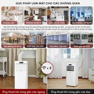 Điều hòa di động FUJIHOME Công suất 7000BTU - 12000BTU, có kết nối wifi điều khiển qua app
