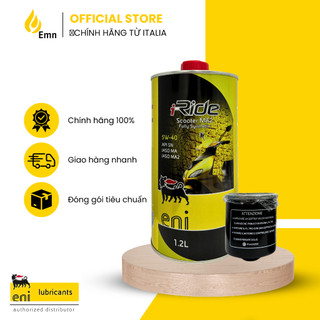 (Nhập khẩu) Combo Eni Scooter MA2 5W40 1.2L + Lọc nhớt cho Vespa/Piaggio