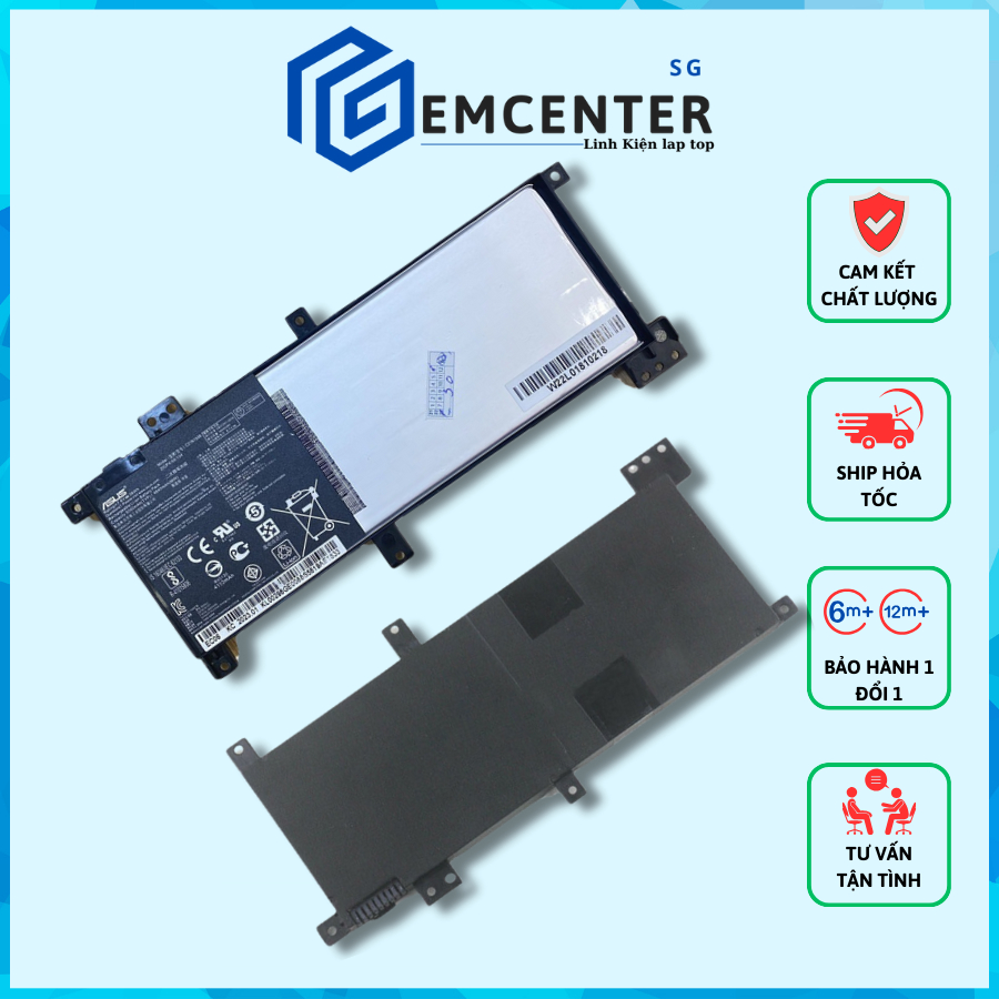 7,6 V 38 Wh/4840 mAh C21N1508 laptopbatterij compatibel met Asus A456U