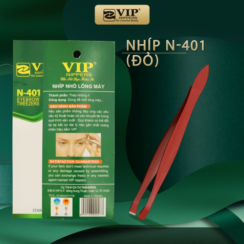 Nhíp Nhổ Lông Mày, Lông Nách, Lông Mũi Giá Rẻ Inox VIP N-401, N-6886