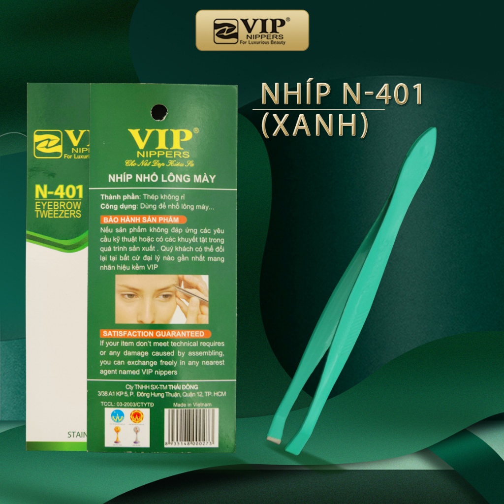 Nhíp Nhổ Lông Mày, Lông Nách, Lông Mũi Giá Rẻ Inox VIP N-401, N-6886