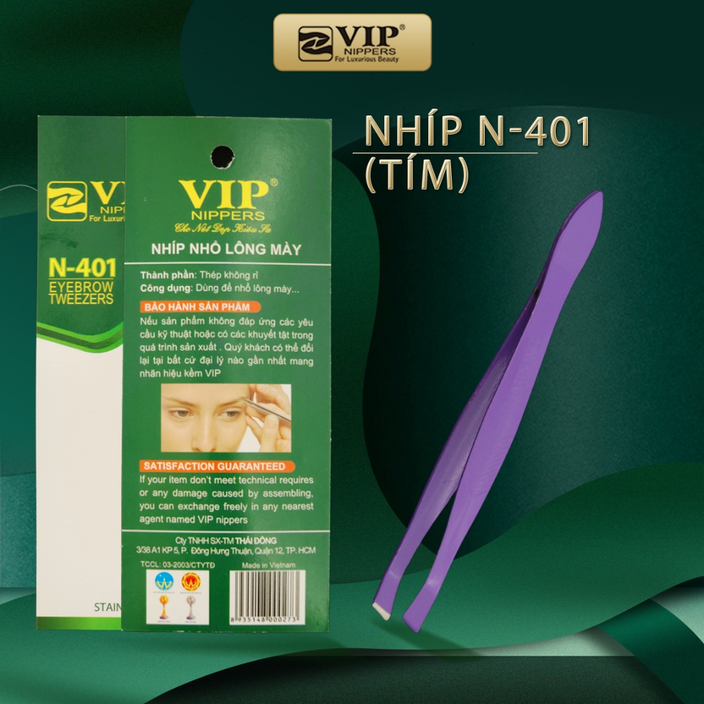 Nhíp Nhổ Lông Mày, Lông Nách, Lông Mũi Giá Rẻ Inox VIP N-401, N-6886