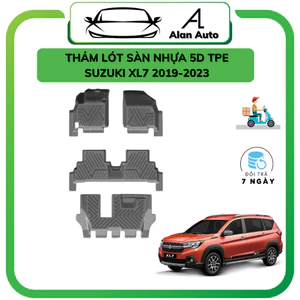 Thảm lót sàn ô tô Suzuki XL7 2019-2023, Thảm nhựa TPE 5D đúc nguyên khối theo xe. Bộ 4 miếng