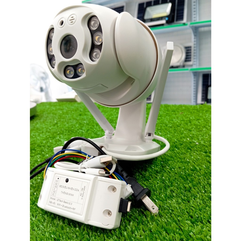 Combo thiết bị điều khiển cửa cổng, cửa cuốn qua giao diện camera Tuya