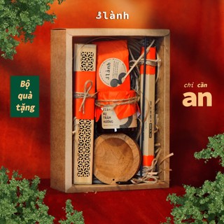 Bộ Quà Tặng Trầm Hương 3 Lành Cao Cấp An Sinh Nhật Mong An Yên Tài Lộc Phúc Lành Trang Trí Nhà Cửa