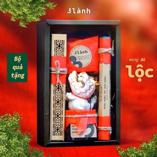 Bộ Quà Tặng Trầm Hương 3 Lành Cao Cấp Lộc Tân Gia Khai Trương An Yên Tài Lộc Phúc Lành Trang Trí Nhà