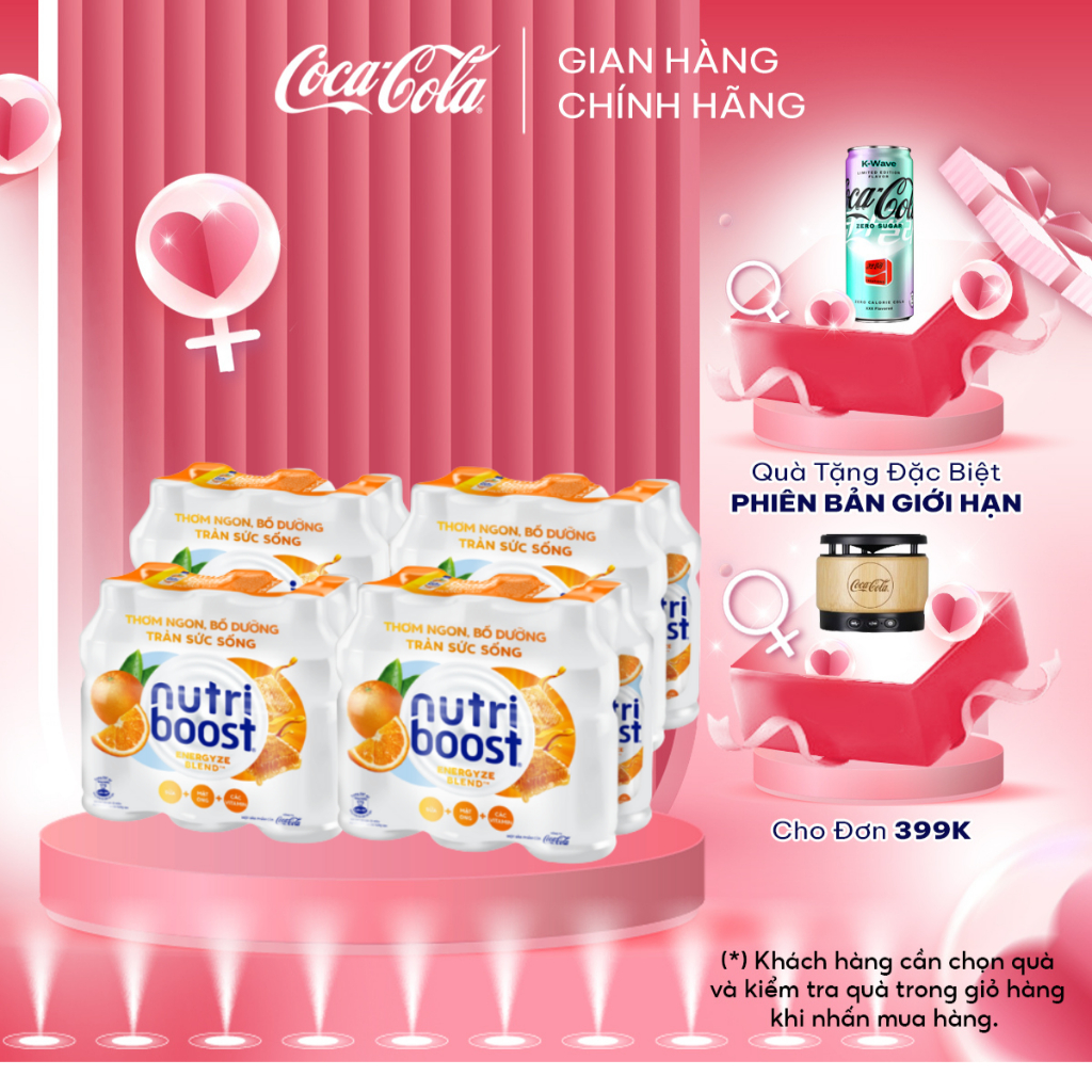 Lốc 24 Chai Thức Uống từ Sữa Chua Nutriboost Vị Cam 170ml/Chai Coca ...
