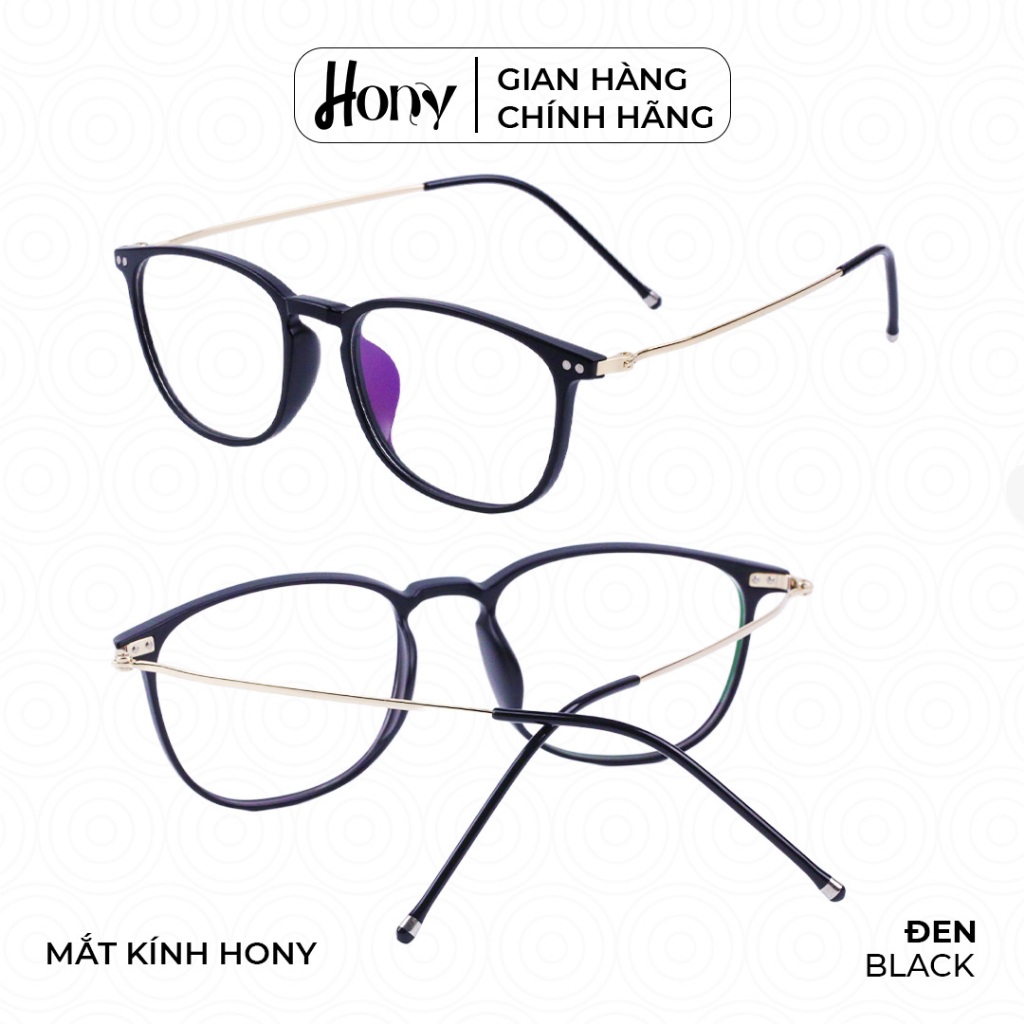 Mắt kính Unisex thời trang HONY - Gọng tròn bầu gọng tăm nhỏ cá tính