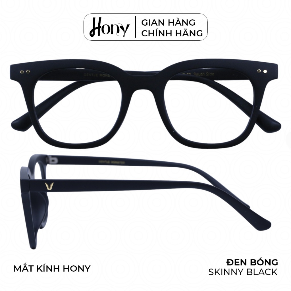 Mắt kính Nữ thời trang HONY - Gọng kính vuông nhựa cứng bo tròn cách điệu thời trang