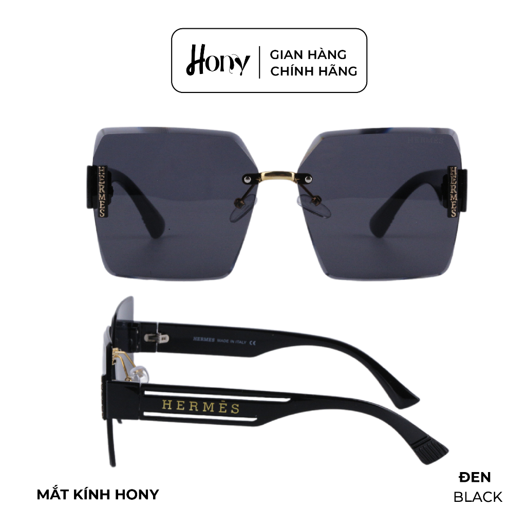 Kính râm Nữ thời trang HONY, tròng không viền cách điệu vintage