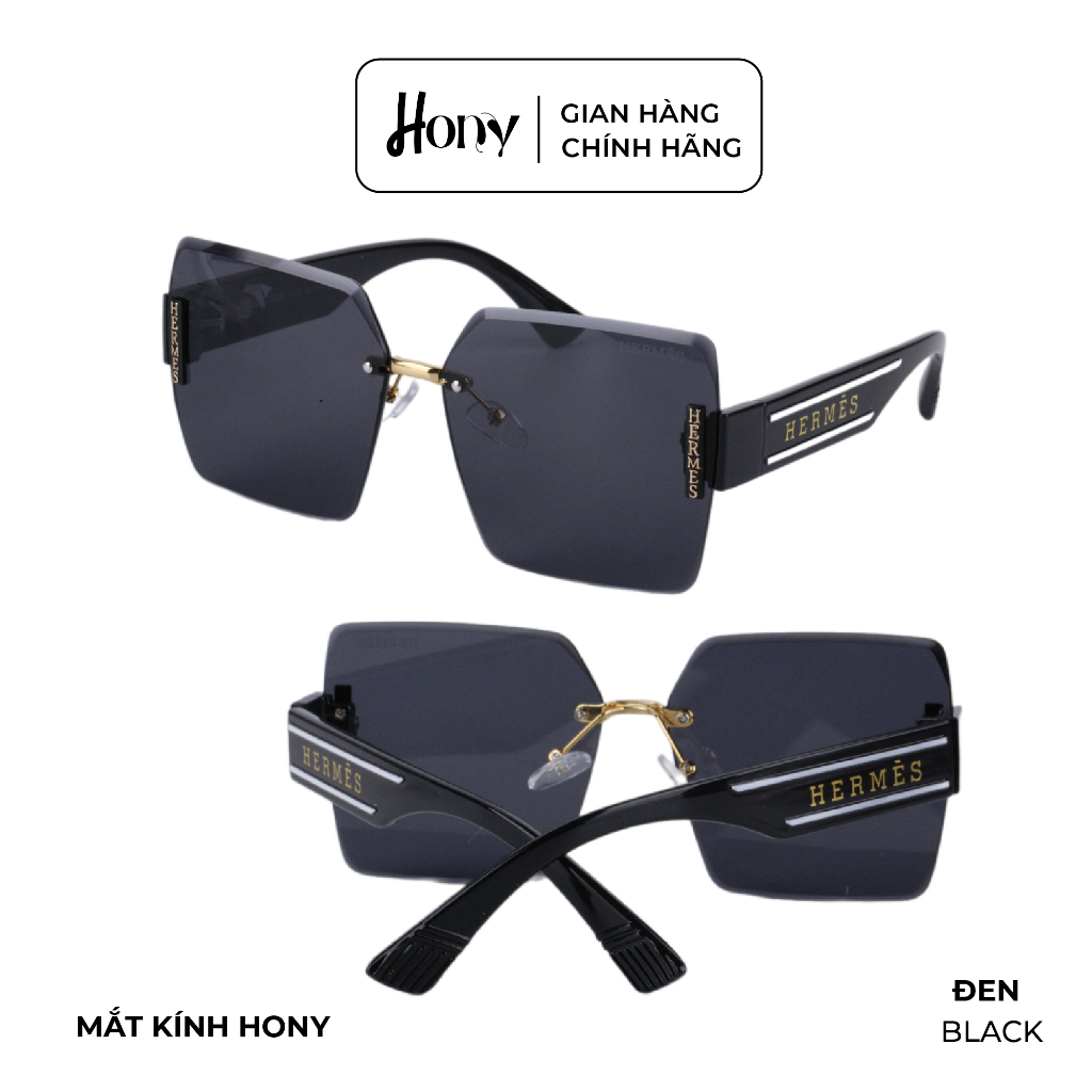 Kính râm Nữ thời trang HONY, tròng không viền cách điệu vintage