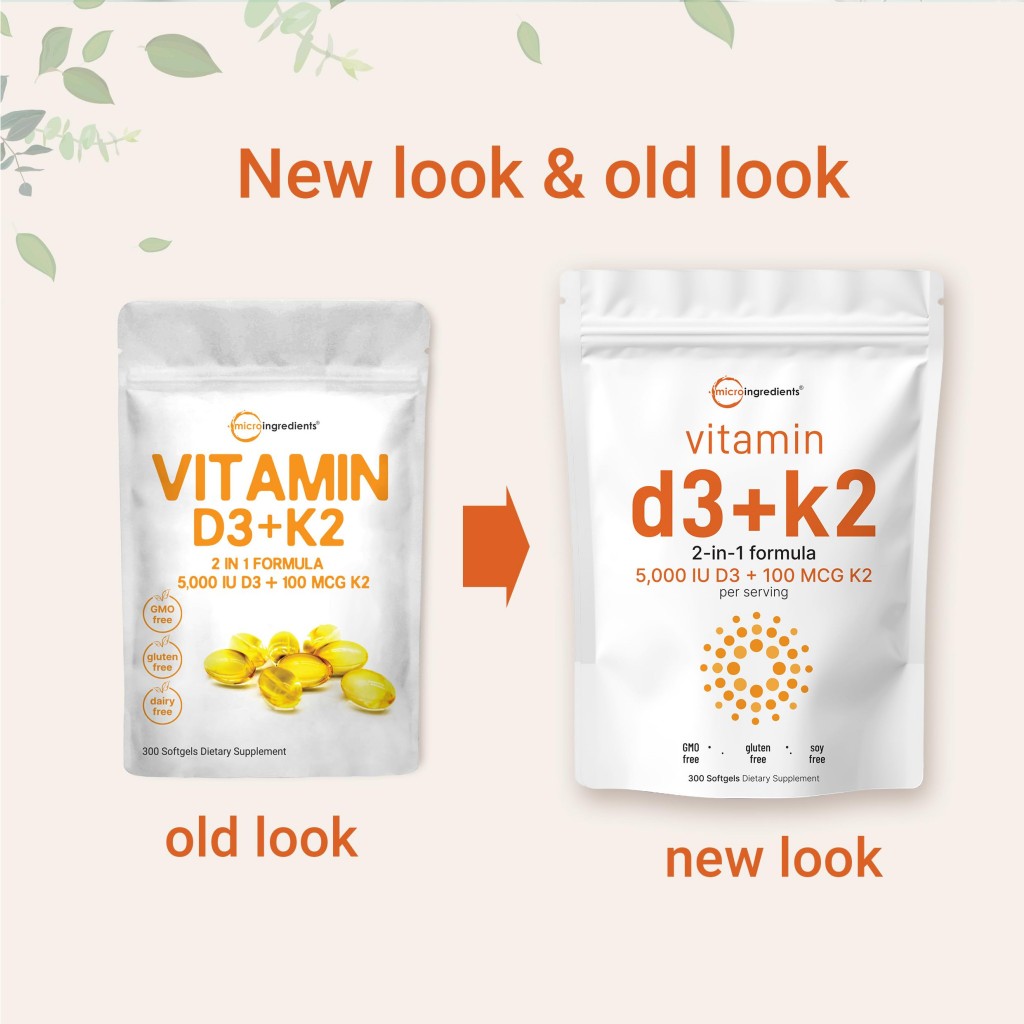 VIÊN UỐNG MICRO INGREDIENTS VITAMIN D3 + K2 MK7, TĂNG CƯỜNG SỨC KHỎE