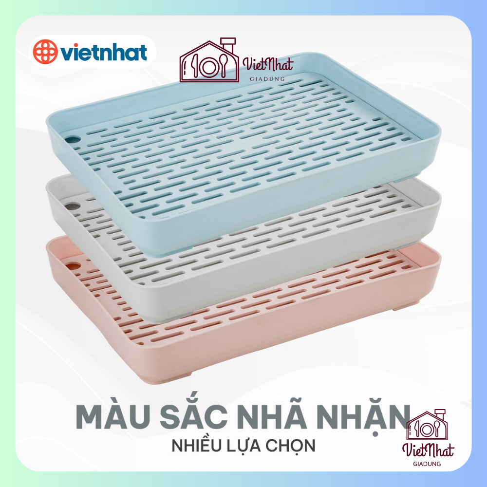 Khay úp cốc chữ nhật 5682, Khay trà, khay úp cốc 2 lớp tiện, Giá úp cốc gọn gàng sạch sẽ nhựa Việt Nhật cao cấp