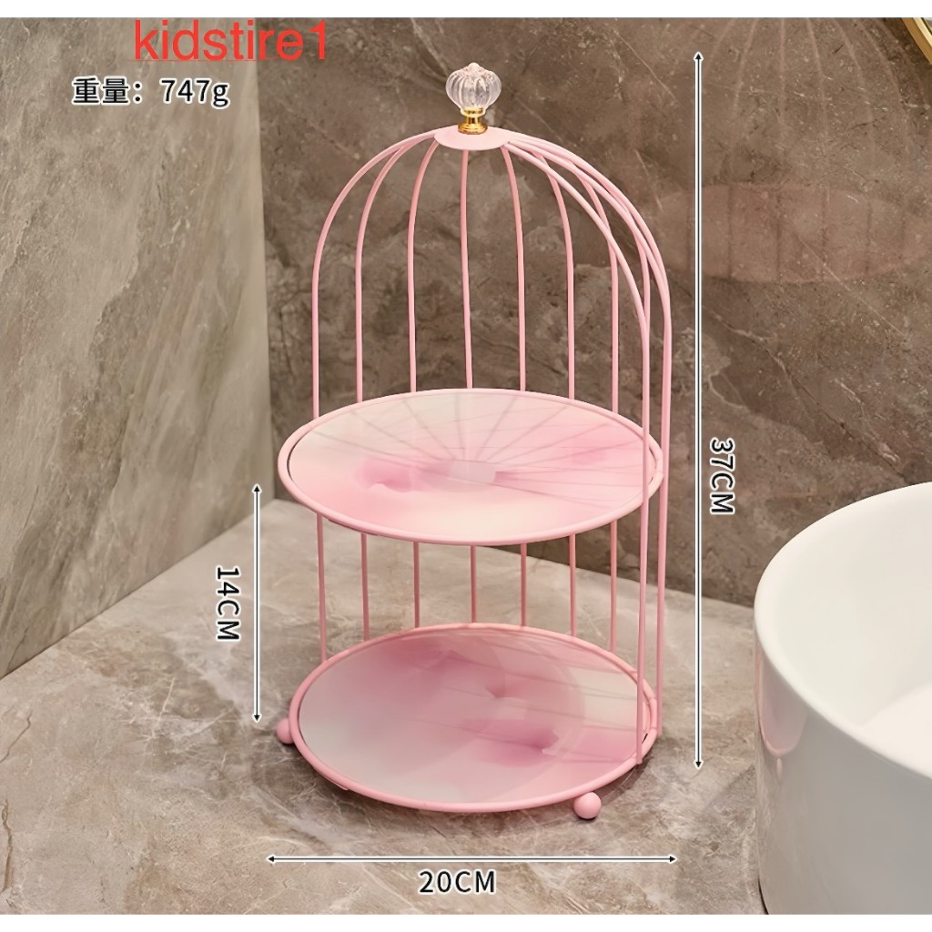 Kệ Đựng Mỹ Phẩm Lồng Chim 1 Tầng 2 Tầng Trang Trí Nhà Cửa Đựng Đồ Nước Hoa