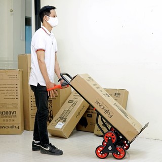 Xe đẩy kéo hàng leo cầu thang 6 bánh FujiHome CC-6150 - Tải trọng 150kg, Hàng nhập khẩu chính hãng