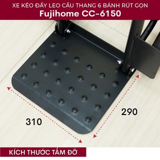 Xe đẩy kéo hàng leo cầu thang 6 bánh FujiHome CC-6150 - Tải trọng 150kg, Hàng nhập khẩu chính hãng