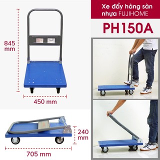 Xe đẩy nhập khẩu FUJIHOME gấp gọn tải trọng 100kg - 170kg - Hàng chính hãng