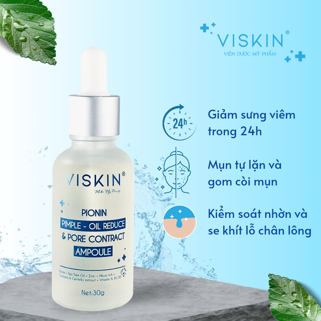 Ảnh Siêu tinh chất Pionin VISKIN giảm mụn, giảm nhờn và se khít lỗ chân lông - 30g [CHÍNH HÃNG] 4