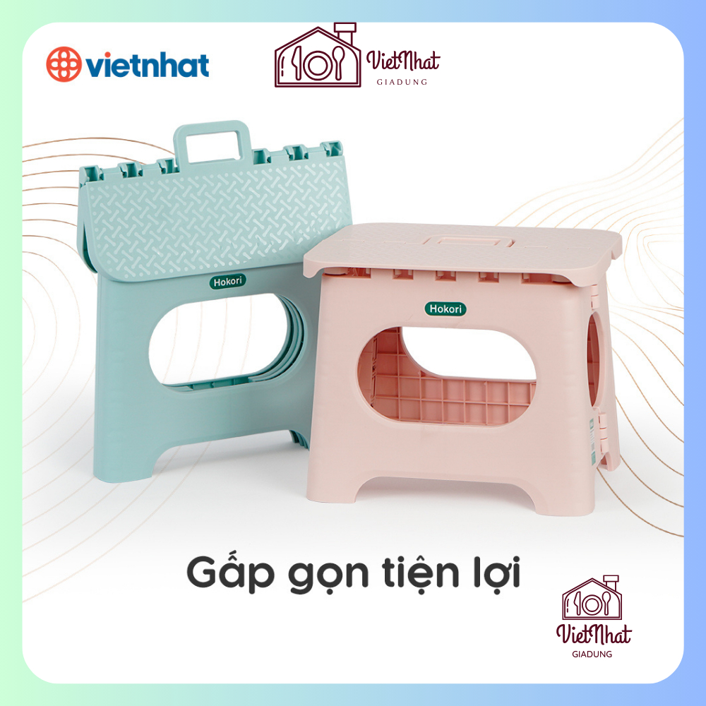 Ghế đẩu gấp gọn Hokori Nhựa Việt Nhật 2058-2059