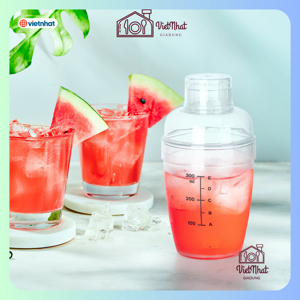 Bình pha chế 320-460-600ml, Bình lắc pha chế đồ uống Nhựa Việt Nhật cao cấp