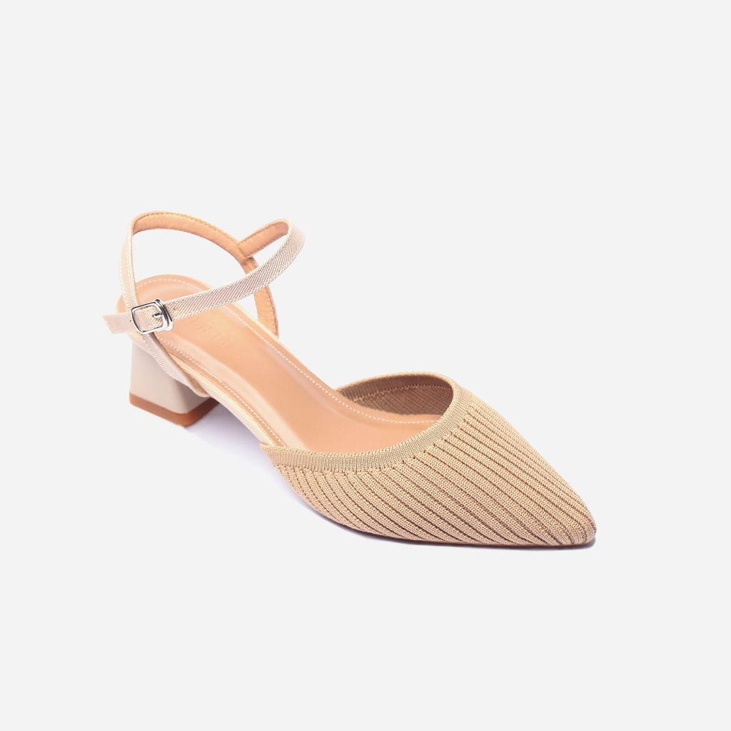 CORII - Giày Sandal Cao Gót Bít Mũi Gót Vuông 4cm BST The Grace Thời Trang và Thoải Mái Nhất - CR6TN42 Kem