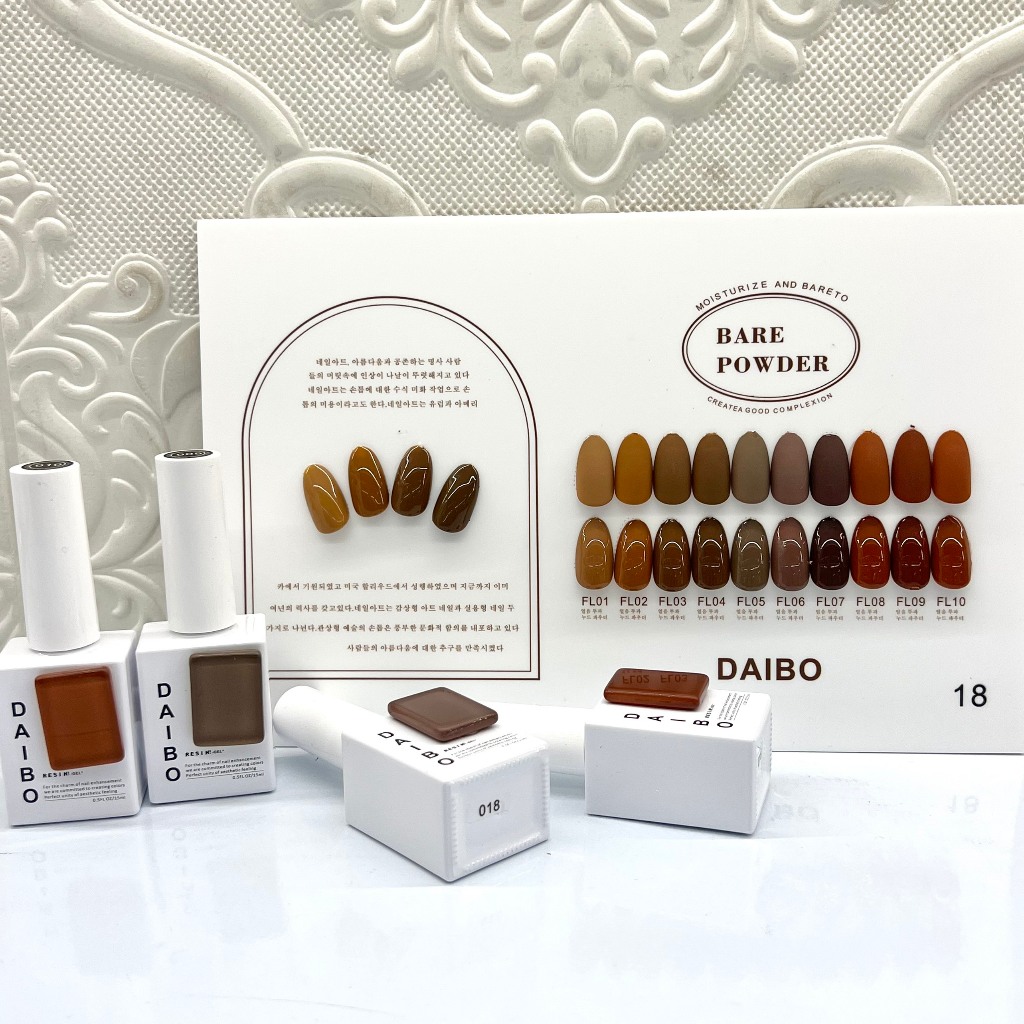 Sét sơn gel tông nâu 10 màu DAIBO cao cấp tặng kèm bảng màu | Shopee ...