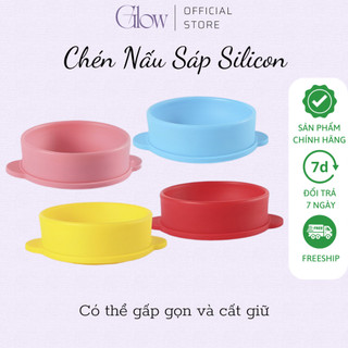 Combo 300Gr Sáp Dừa Cao Cấp GLOW WAXING + Chén Silicon Nấu Sáp + Que Silicon Phết Sáp CHE TÊN