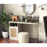 Bàn làm việc Minis gỗ mây, kệ sách và tủ cánh mở đầy đủ công năng, đã lắp đặt sẵn, bảo hành 12 tháng — ảnh 3