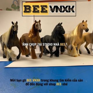 Mô hình Ngựa Schleich nhựa nguyên sinh cao cấp, cỡ lớn, bờm và đuôi lông tháo rời BEE VNXK
