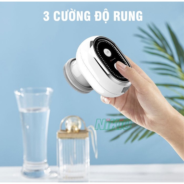 Máy rửa mặt 5 trong 1 Nikio NK-121 Kết hợp tẩy trang đẩy tinh chất, trẻ hóa da và massage nâng cơ