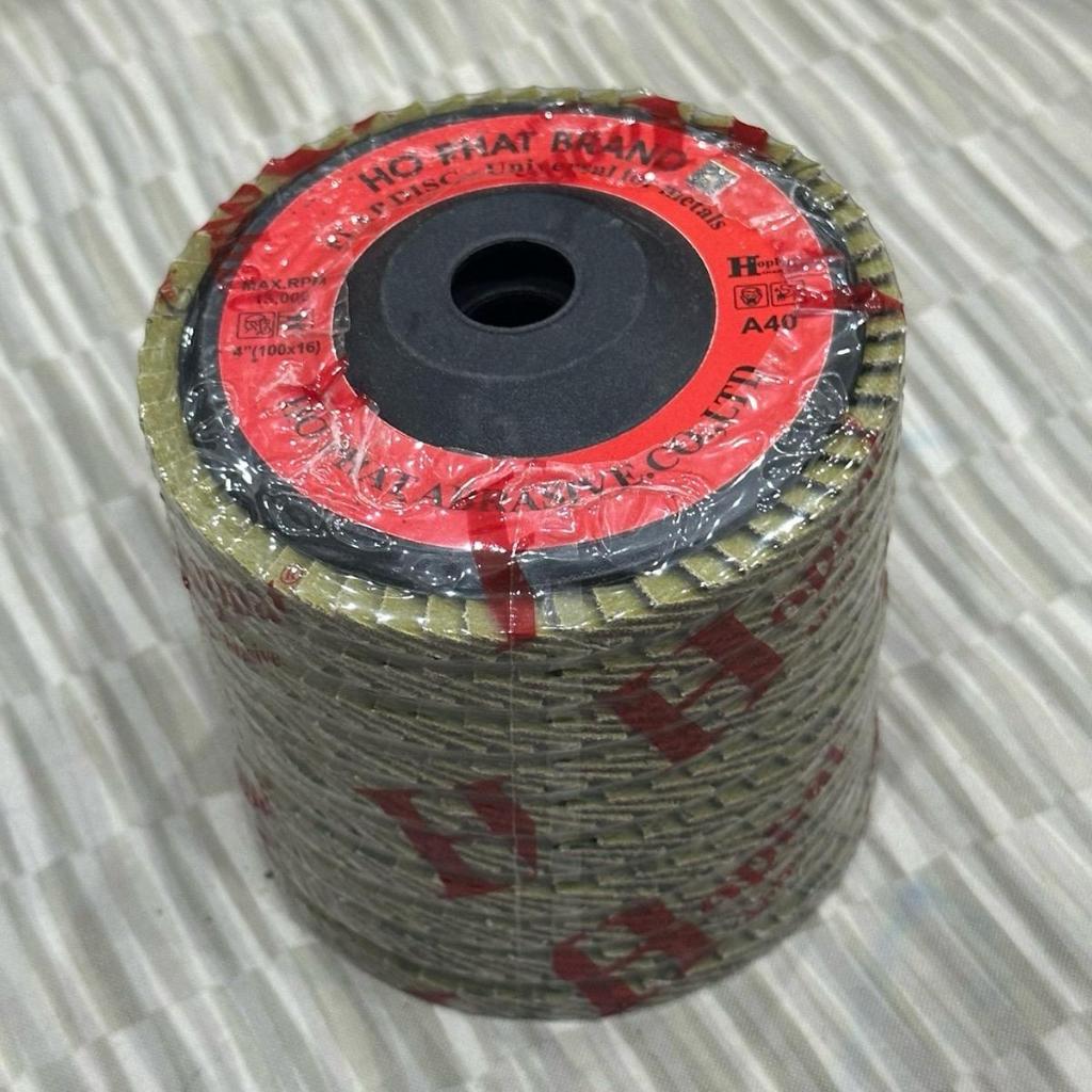 Đá nhám xếp | Nhám đánh bóng 4 inch Hophat kích thước 100 x 16mm độ hạt A40 / A60 / A80 dùng mài nhẵn, chà nhám