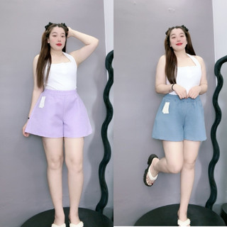 Quần đùi Bigsize lưng thun dáng chữ A có túi co giãn chất vải xốp mềm nhẹ thoáng mát Q15