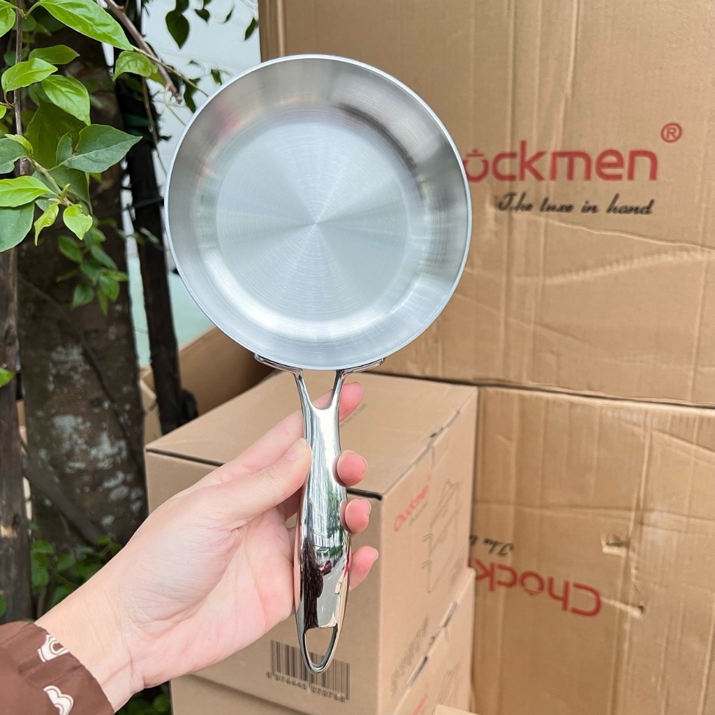 Chảo inox nguyên khối chảo rán chảo đáy từ inox 304 cao cấp Chockmen ...