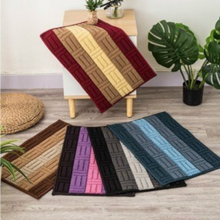 Thảm Chùi Chân Thảm Dậm Chân Hoạ Tiết Kẻ Sọc Chống Trượt Thấm Nước