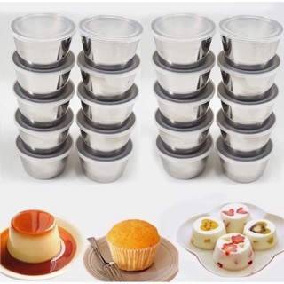 Combo 10 Khuôn Làm Bánh Plan Kèm Nắp Nhựa Chất Liệu Inox Cao Cấp
