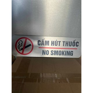 Biển cấm hút thuốc No Smoking Bằng alu + Mica  Cao Cấp, Sang Trọng, Tinh Tế
