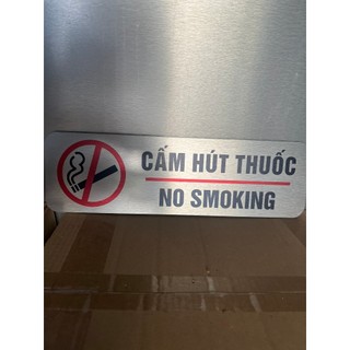 Biển cấm hút thuốc No Smoking Bằng alu + Mica  Cao Cấp, Sang Trọng, Tinh Tế