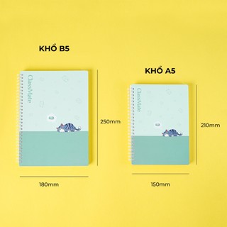 Sổ Lò Xo Kẻ Ngang A5/B5 CLASSMATE Lazy Kitten 200 Trang, Sổ Tay Bìa Cứng Dùng Ghi Chép, Take Note, Bujo 20-007A5/B5