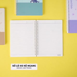 Sổ Lò Xo Kẻ Ngang A5/B5 CLASSMATE Lazy Kitten 200 Trang, Sổ Tay Bìa Cứng Dùng Ghi Chép, Take Note, Bujo 20-007A5/B5