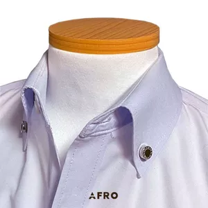 Phụ kiện cài cổ áo sơmi Button Down đá đen viền bạc 8960