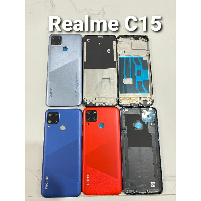 Vỏ Bộ Realme C15 Zin New | đầy đủ khung sườn, phím bấm, kính camera ...