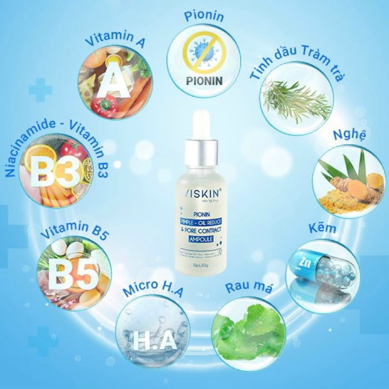 Ảnh Siêu tinh chất Pionin VISKIN giảm mụn, giảm nhờn và se khít lỗ chân lông - 30g [CHÍNH HÃNG] 3