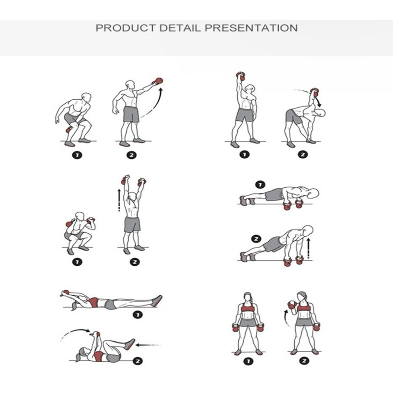 Tạ Bình Vôi, Tạ Ấm, Tạ Quai Xách, Tạ Chuông Dụng Cụ Tập Gym Tập Mông Đùi Gym Thể Dục Tại Nhà