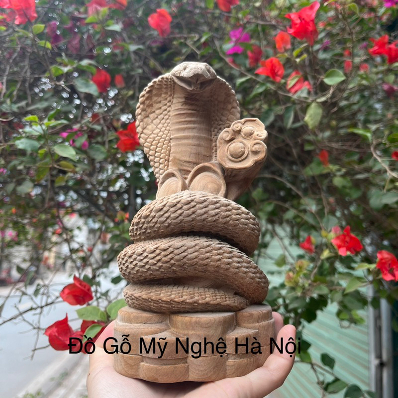 Tượng con rắn gỗ ngọc am (cao 20 ngang 10 sâu 9cm) | Shopee Việt Nam