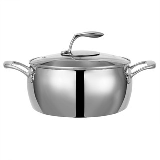 Nồi canh Oyatton [557] inox 3 lớp dày đẹp quả táo 20/24/26cm nấu canh, kho hầm chuẩn vị O557