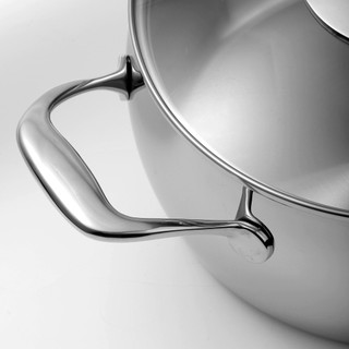 Nồi canh Oyatton [557] inox 3 lớp dày đẹp quả táo 20/24/26cm nấu canh, kho hầm chuẩn vị O557