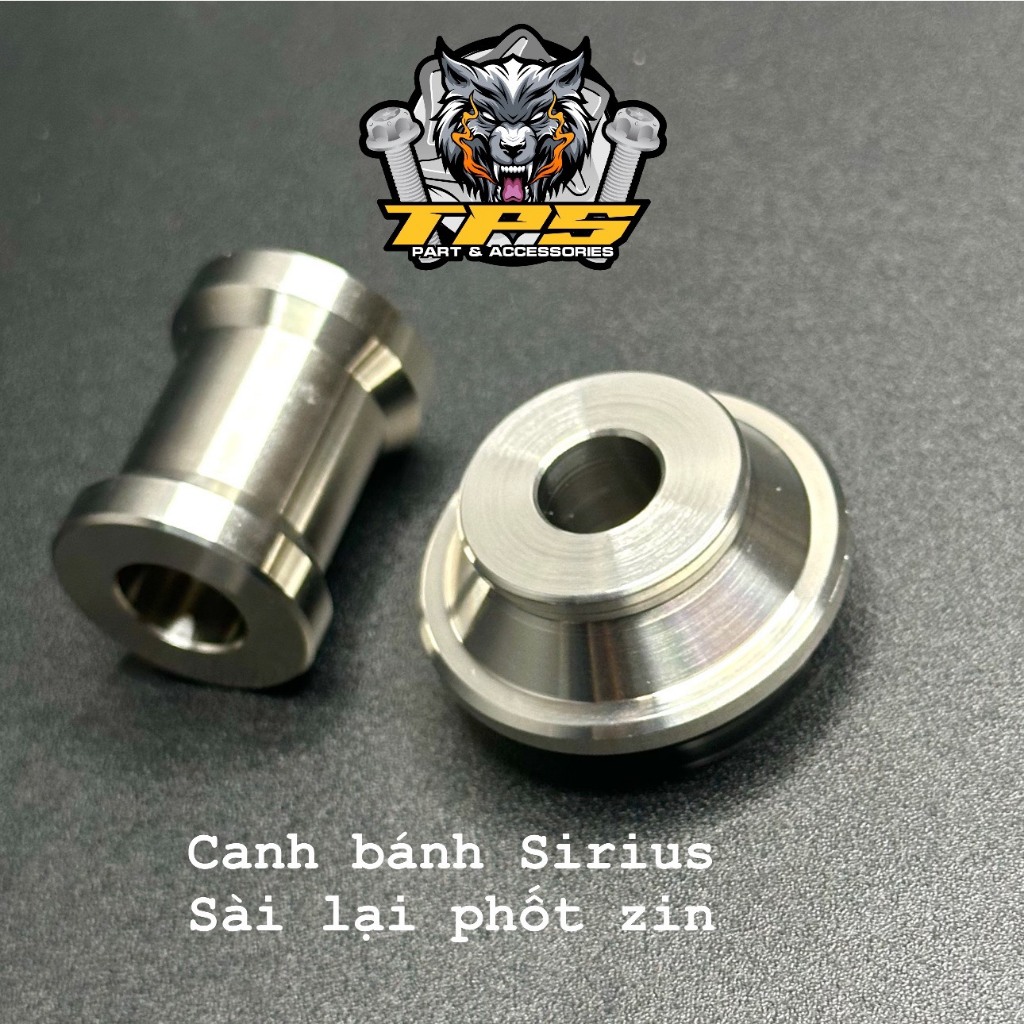 Canh bánh trước Sirius thương hiệu TPS inox 304, sài lại phốt zin giúp tạo điểm nhấn cho xe máy