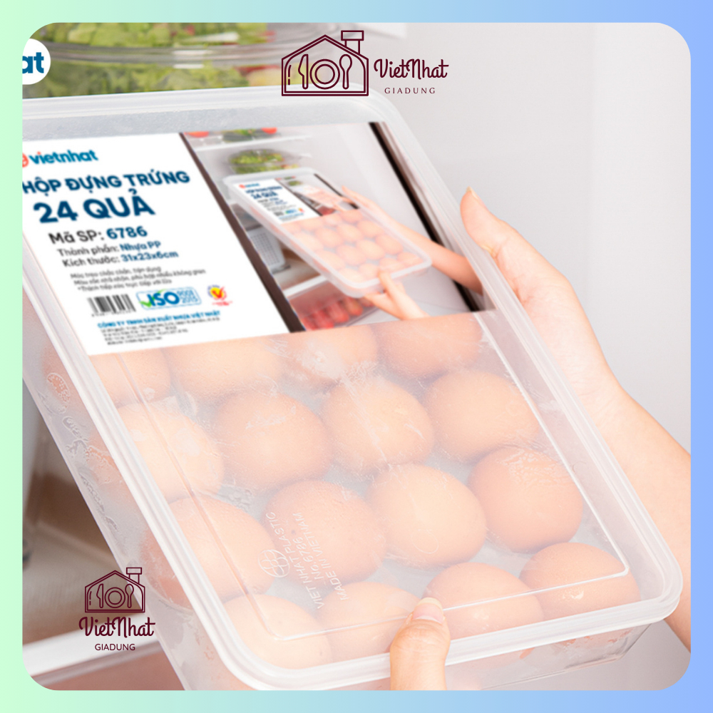 Hộp Đựng Trứng, Hộp Để Thực Phẩm Trong Tủ Lạnh Có Nắp Đậy Tiện Lợi 6786